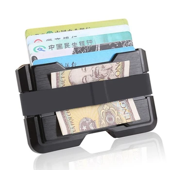 Новейшие алюминиевые держатели кредитных карт, мини-RFID-блокирующий Тонкий деловой кошелек для мужчин и женщин, держатель для карт Porte Carte, мужские кошельки