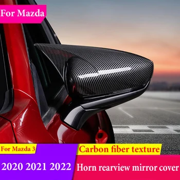 Новинка для Mazda 3 Аксессуары 2021 2020 2022 Автомобильные зеркала заднего вида Декоративная крышка ABS Продукты для модификации экстерьера 2шт
