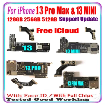 Оригинальная Материнская Плата 5G Для iPhone 13/13 Pro/13 Pro Max /13 Mini Материнская Плата С FACE ID Полностью Разблокированной Логической Платой MB