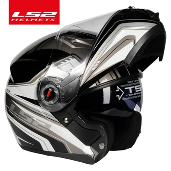 Откидной мотоциклетный шлем LS2 FF370, двухобъективные модульные шлемы с солнцезащитным козырьком, сертификация Casco Moto Capacete CE