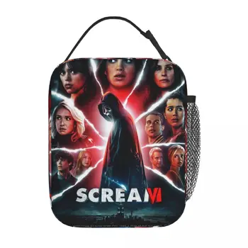 Плакат Scream 6 Movie Scream VI Изолированная сумка для ланча Коробка для еды Герметичный Кулер Термос для ланча Школьный