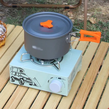 Портативная бутановая плита, мини-горелка для кемпинга, кассетная кухонная плита для походов на открытом воздухе с чехлом для переноски