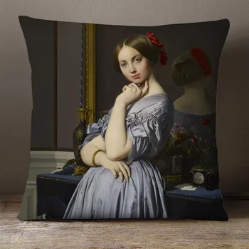 Портрет матери, чехол для подушки, художественная роспись для красивой девушки, Декоративные подушки для дивана 45x45 см, украшение