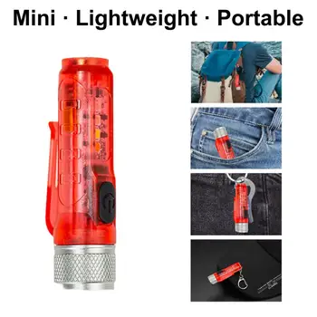 Практичный карманный фонарик-фонарик компактного размера, легкий брелок-фонарик, мини-фонарь для кемпинга, аварийный светодиодный фонарик
