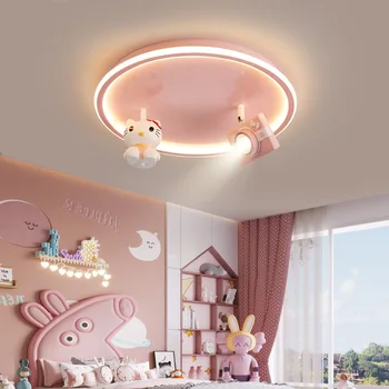 Разноцветные светодиодные потолочные светильники для Детской комнаты led spotlight Princess Cartoon Cat surface lamp home wedding deco lighting