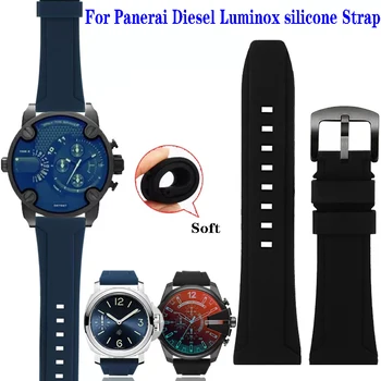 Резиновый ремешок для P-anerai Diesel 4318 For Seven on Friday L-uminox водонепроницаемый силиконовый мужской спортивный ремешок для часов браслет 26 мм