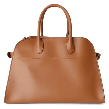 Роскошная Женская большая сумка-тоут, сумки через плечо из натуральной кожи 2023, Женские мягкие сумки, высококачественная женская сумка-мессенджер коричневого цвета