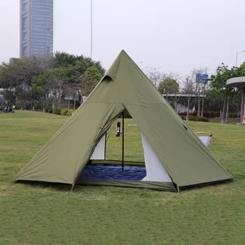 Сверхбольшая палатка для 3-4 человек 325 * 230 * 200 см, двухслойная водонепроницаемая ветрозащитная Удобная палатка для кемпинга, Большая беседка, навес от солнца