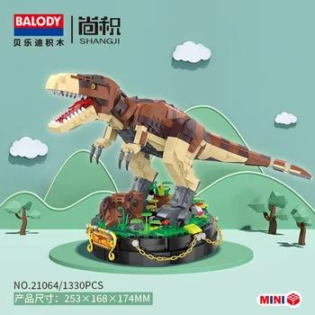 Серия динозавров Balody, миниатюрные частицы, украшения для взрослых, Собранные игрушки из мини-строительных блоков для детей