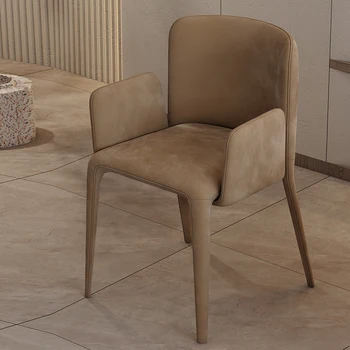 Скандинавский современный обеденный стул с роскошной спинкой, подлокотники для спальни, стулья для столовой, Дизайн дома, Товары для дома Sillas De Comedor