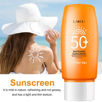 Солнцезащитный крем для лица Для ухода за кожей лица с сильным отбеливающим эффектом, Нежный увлажняющий, водостойкий Солнцезащитный крем с защитой от ультрафиолета