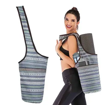 Стильная сумка для ковриков для йоги в богемном стиле, модная холщовая сумка для йоги, оборудование для фитнеса Ourdoor, сумка-держатель для ковриков для пилатеса с несколькими карманами
