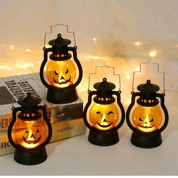 Украшение в виде призрачного света на Хэллоуин, креативная маленькая масляная лампа, светодиодный электронный Детский ручной светильник, Подвесной светильник на Хэллоуин