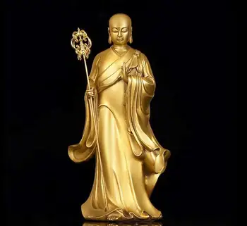 Украшения короля Тибета из чистой меди, статуя Будды, король Тибета Бодхисаттва