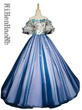 Уникальное и элегантное Бальное платье Quinceañera с Цветочной аппликацией Идеально подходит для взрослых Церемоний Выступлений Вечерних платьев