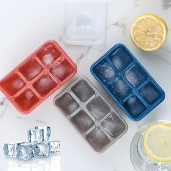 Форма для приготовления кубиков льда с крышками для морозильной камеры Мороженое Холодные напитки Виски Коктейли Силиконовая форма для льда Кухонные Инструменты Аксессуары