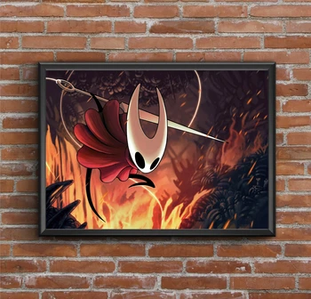 Холщовый плакат с видеоиграми Hollow Knight, украшение для домашней настенной живописи (без рамки)