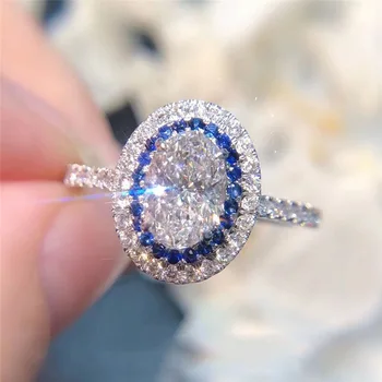 Элегантное кольцо на палец с цирконом ААААА из стерлингового серебра 925 пробы, Обручальные кольца для женщин, мужчин, ювелирные изделия для помолвки, подарок